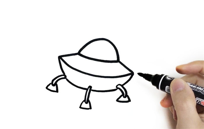 飞碟儿童简笔画图片教程