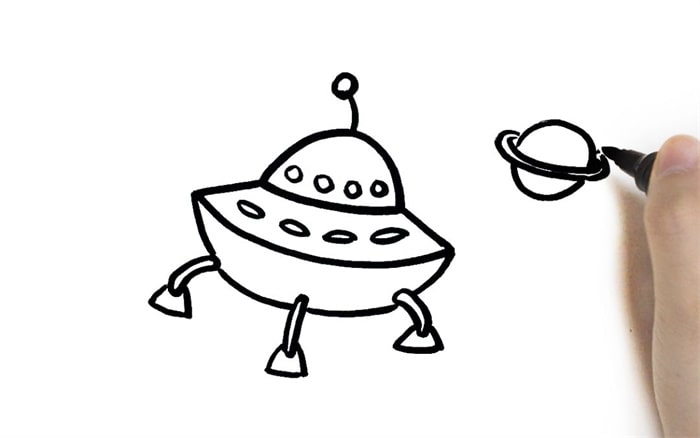 飞碟儿童简笔画图片教程