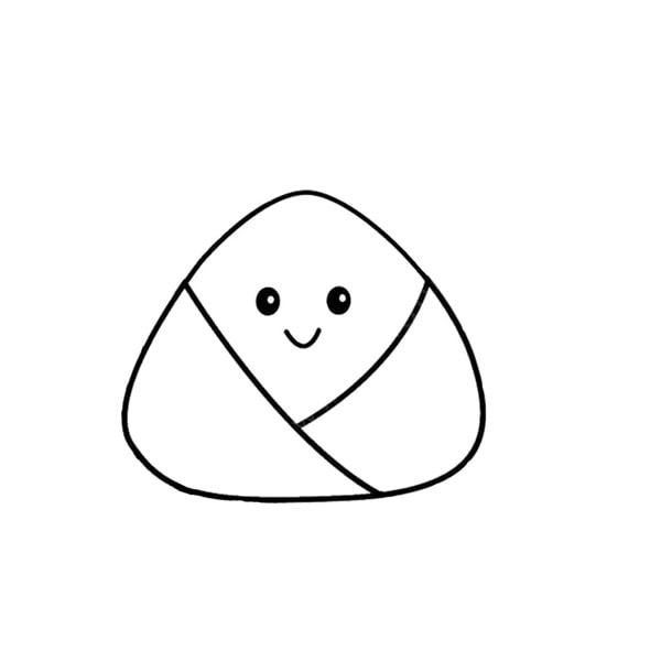 儿童画粽子图片简笔画怎么画可爱
