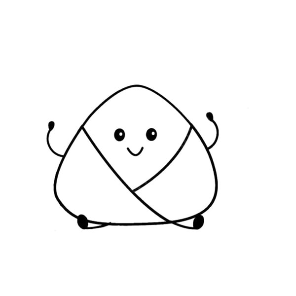 儿童画粽子图片简笔画怎么画可爱