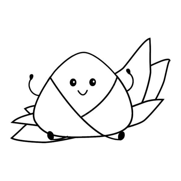 儿童画粽子图片简笔画怎么画可爱