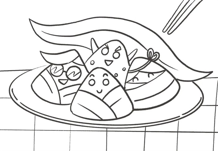 端午节粽子图片简笔画可爱