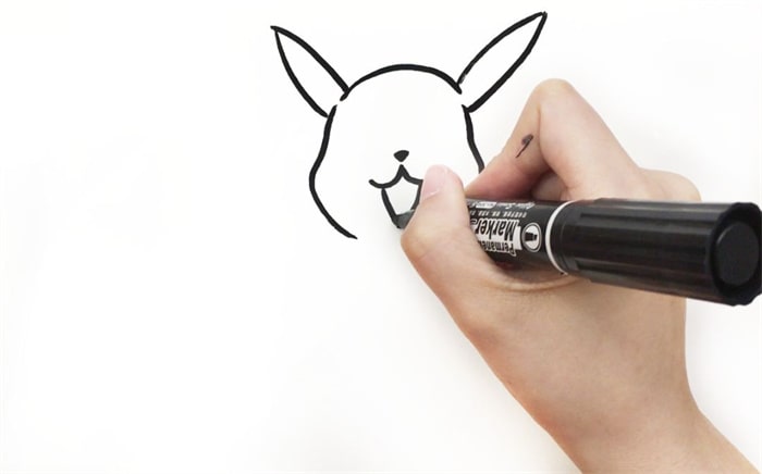 画开心的皮卡丘简笔画图片教程