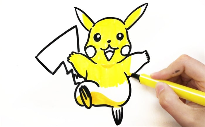画开心的皮卡丘简笔画图片教程