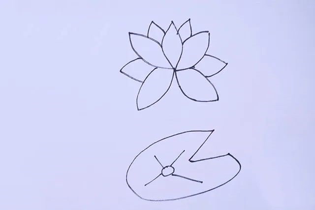 荷花简笔画图片怎么画简单