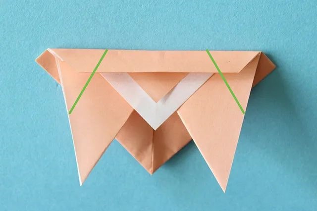 夏天折纸手工简单蝉的步骤