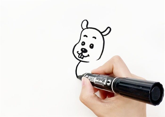 小松鼠儿童简笔画步骤图片