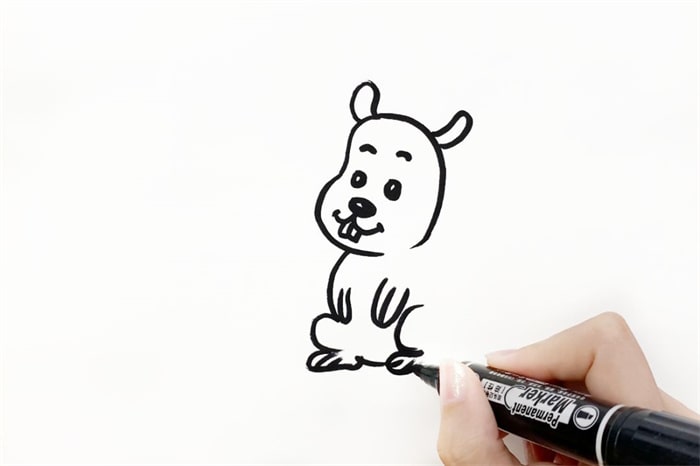 小松鼠儿童简笔画步骤图片