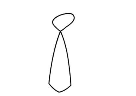 超级简单的领带简笔画画法