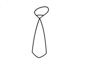 超级简单的领带简笔画画法