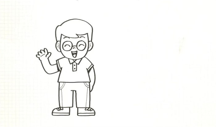 父亲节画两位可爱的爸爸简笔画