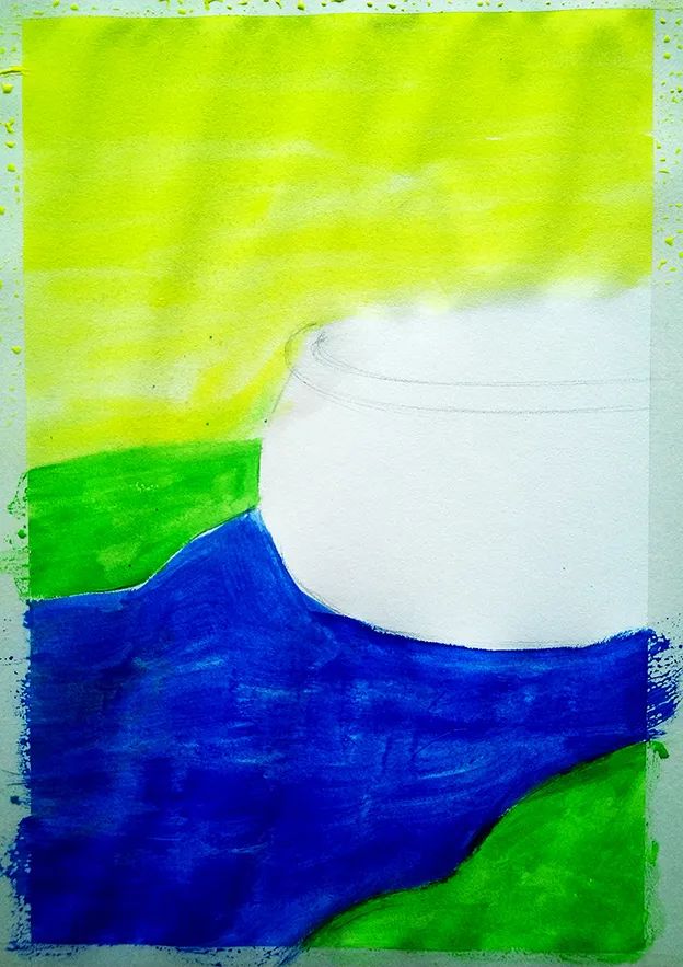 漂亮水粉画作品教程步骤《花篮》