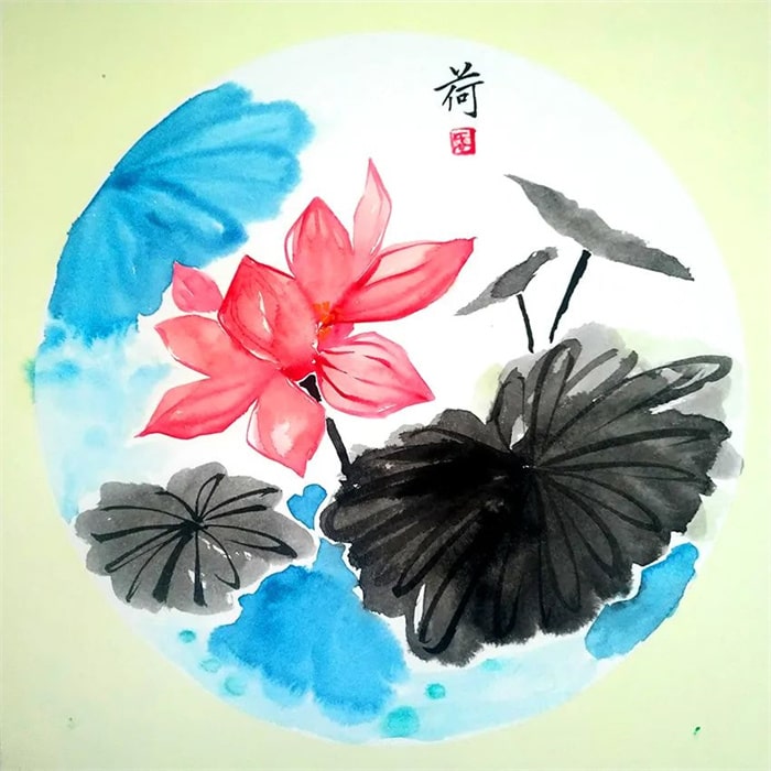 写意中国画教程《荷花》