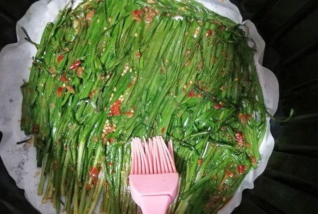 空气炸锅食谱烤韭菜