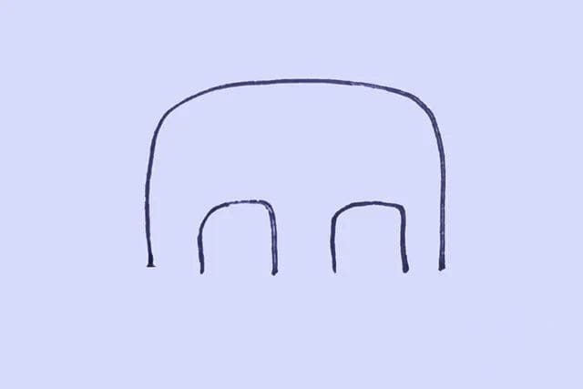 怎么教幼儿学画画：大象简笔画