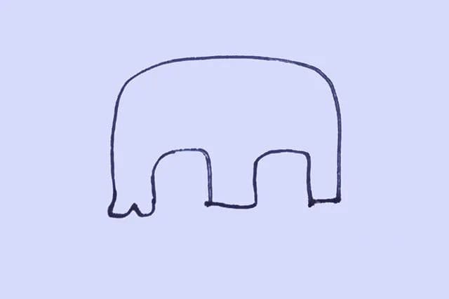 怎么教幼儿学画画：大象简笔画