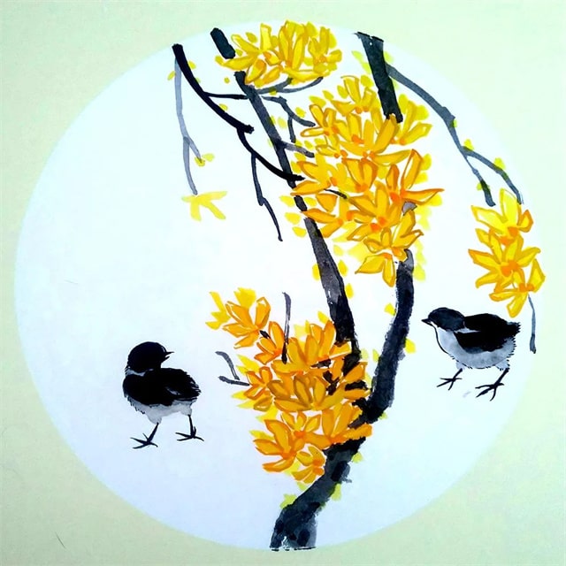 中国画入门教程《萌萌的小鸡》