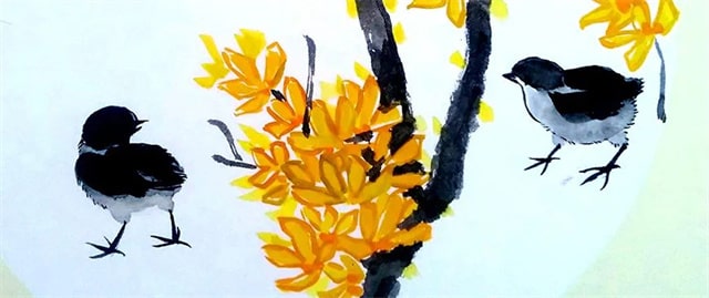 中国画入门教程《萌萌的小鸡》