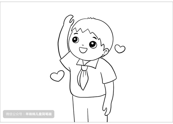 七一建党节，童心向党儿童手绘画