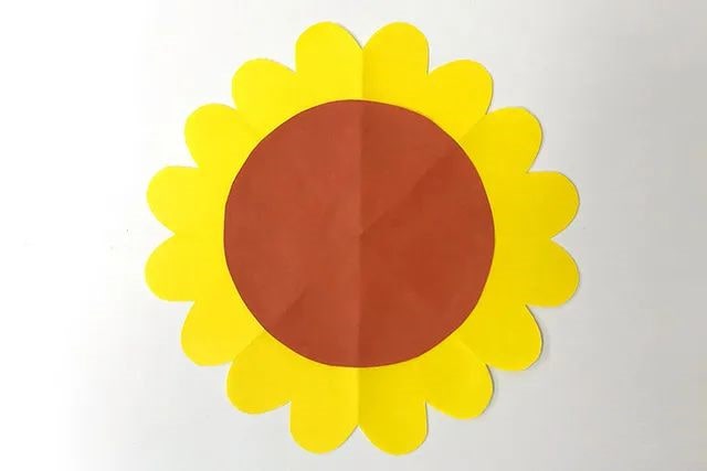 简单手工花制作向日葵剪纸