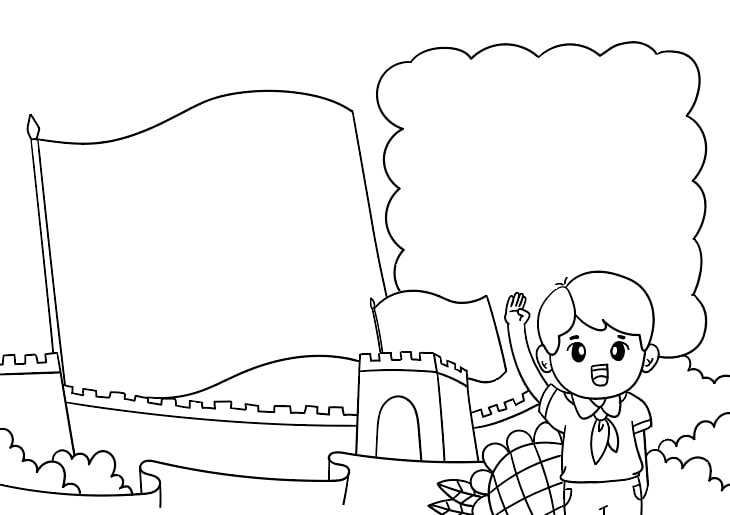 童心向党儿童手抄报图片怎么画