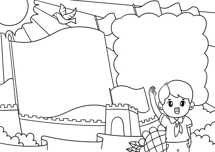 童心向党儿童手抄报图片怎么画