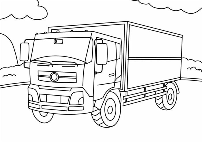 交通工具货车简笔画图片