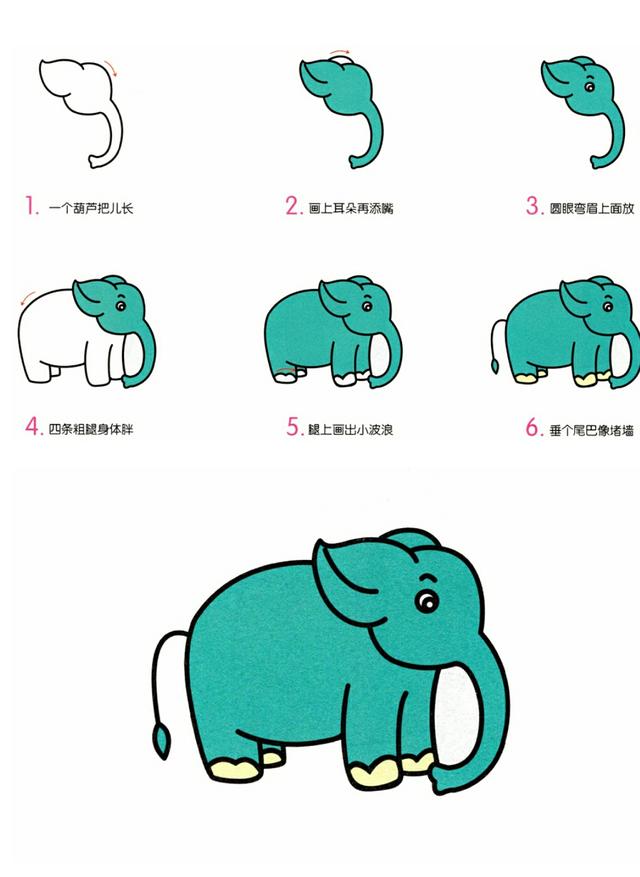 动物儿童简笔画
