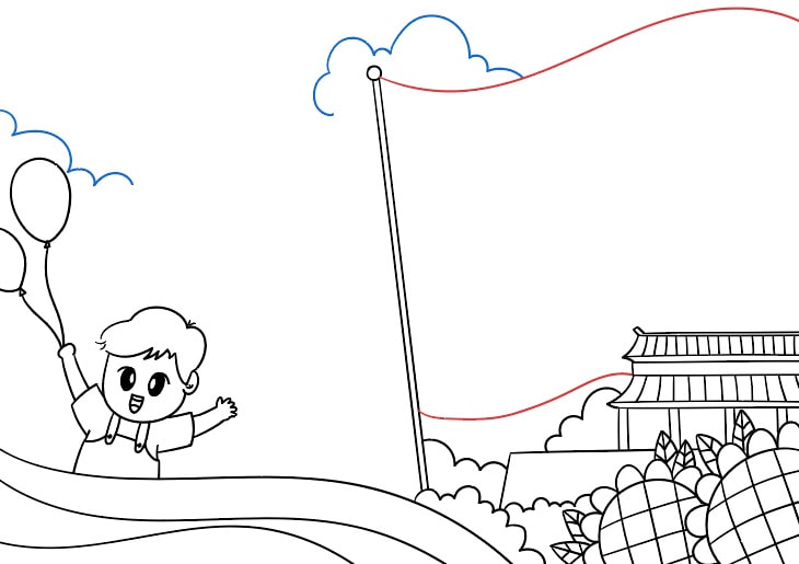 喜迎二十大童心向党手抄报图片怎么画