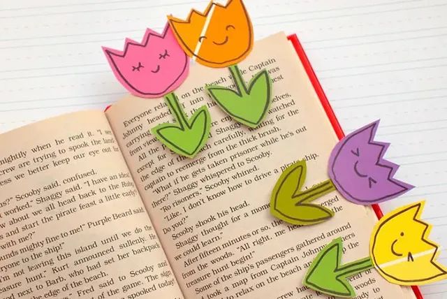 郁金香书签制作简单漂亮图片