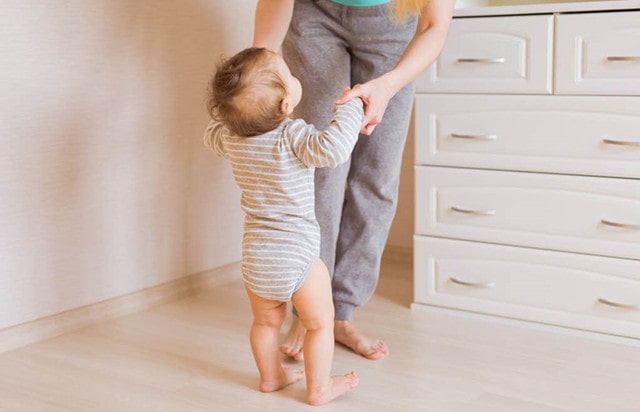 10—11个月婴儿站立与行走训练