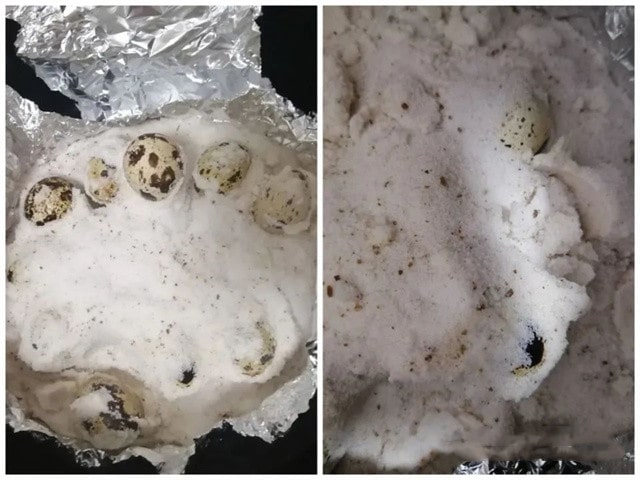 空气炸锅食谱盐焗鹌鹑蛋的做法