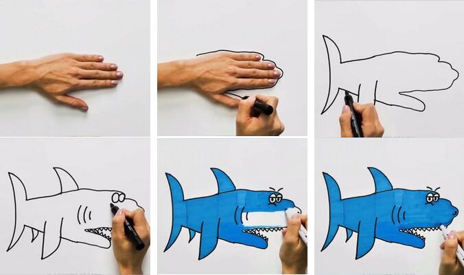 幼儿园手掌创意画（7款）