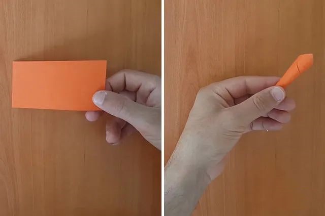 用纸折可以发射的手工迷你弩箭怎么做