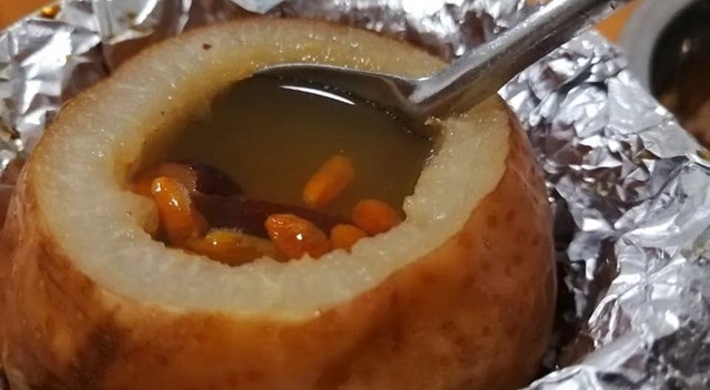 空气炸锅食谱冰糖烤梨，清甜润肺止咳