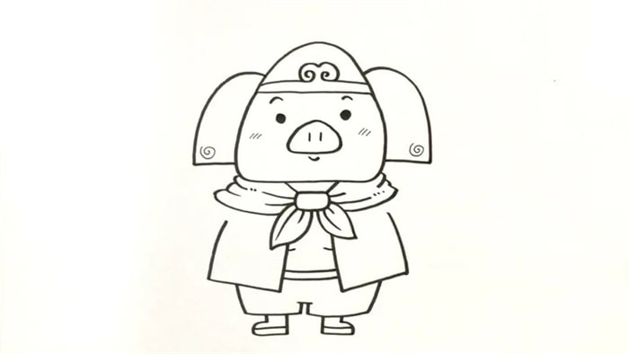 西游记猪八戒卡通简笔画教程