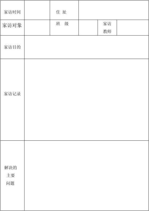 幼儿园教师家访小常识