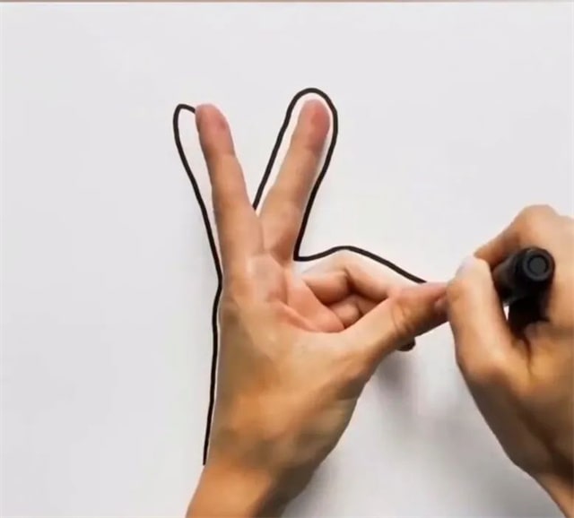 手指画梅花鹿教程