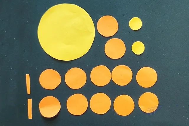 几何图形拼贴画：用圆形制作动物拼贴画