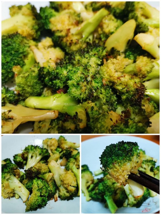 空气炸锅食谱烤西蓝花