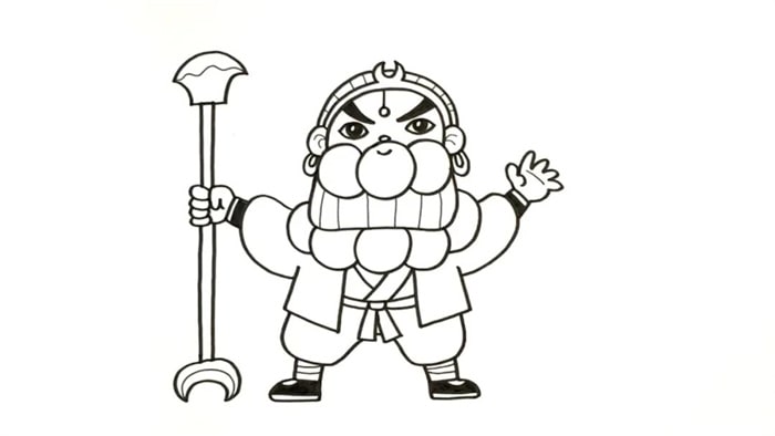 西游记沙僧卡通简笔画教程