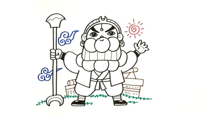 西游记沙僧卡通简笔画教程