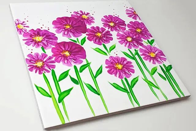 怎么用气球印画漂亮花朵