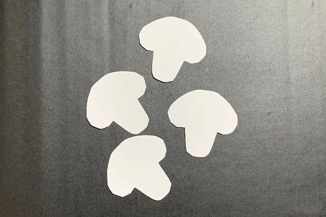 剪纸粘贴手工制作漂亮立体蘑菇