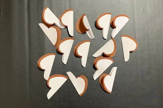 剪纸粘贴手工制作漂亮立体蘑菇