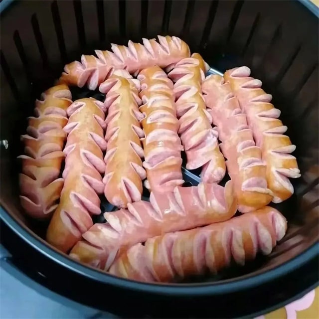 空气炸锅食谱烤肠怎么做