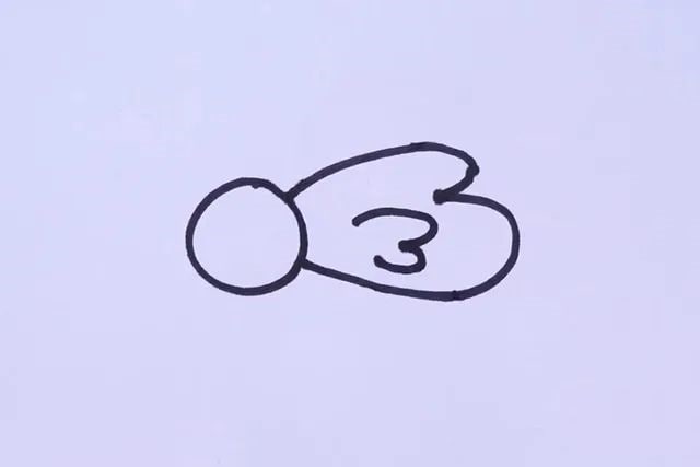 啄食的小鸡幼儿简笔画简单