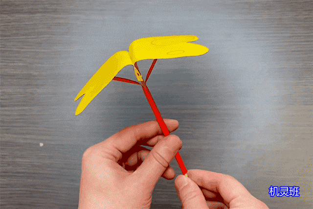 彩纸手工制作会扇动翅膀的蝴蝶玩具