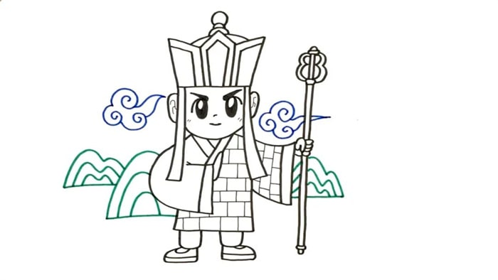 西游记唐僧卡通简笔画教程