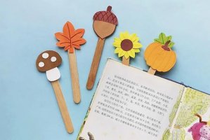 秋天主题书签制作简单漂亮图片